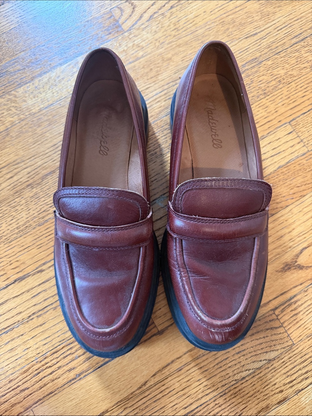 Madewell The Bradley Lug Sole Leather Loafers